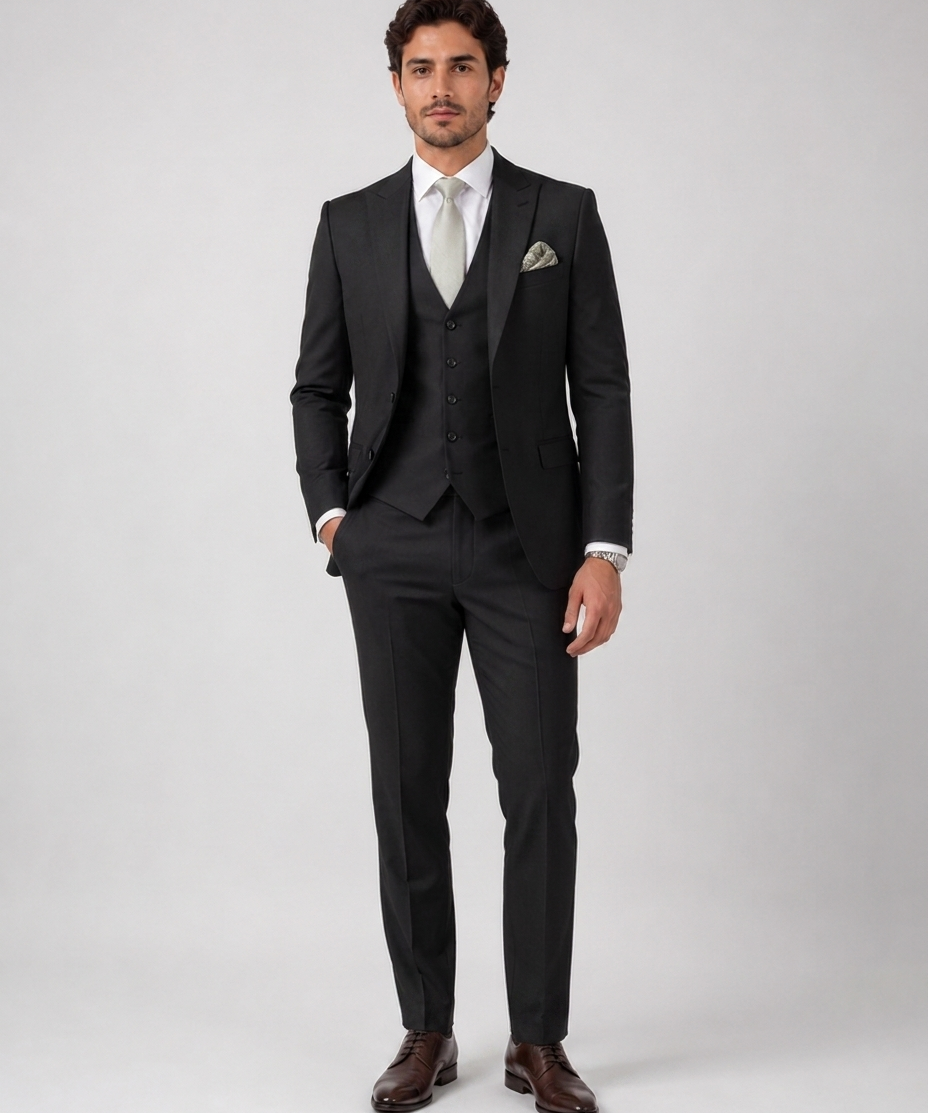 Costume homme 3 pièces – Coupe ajustée, ensemble complet, pour cérémonie