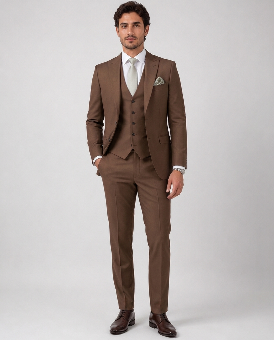 Costume homme 3 pièces – Coupe ajustée, ensemble complet, pour cérémonie