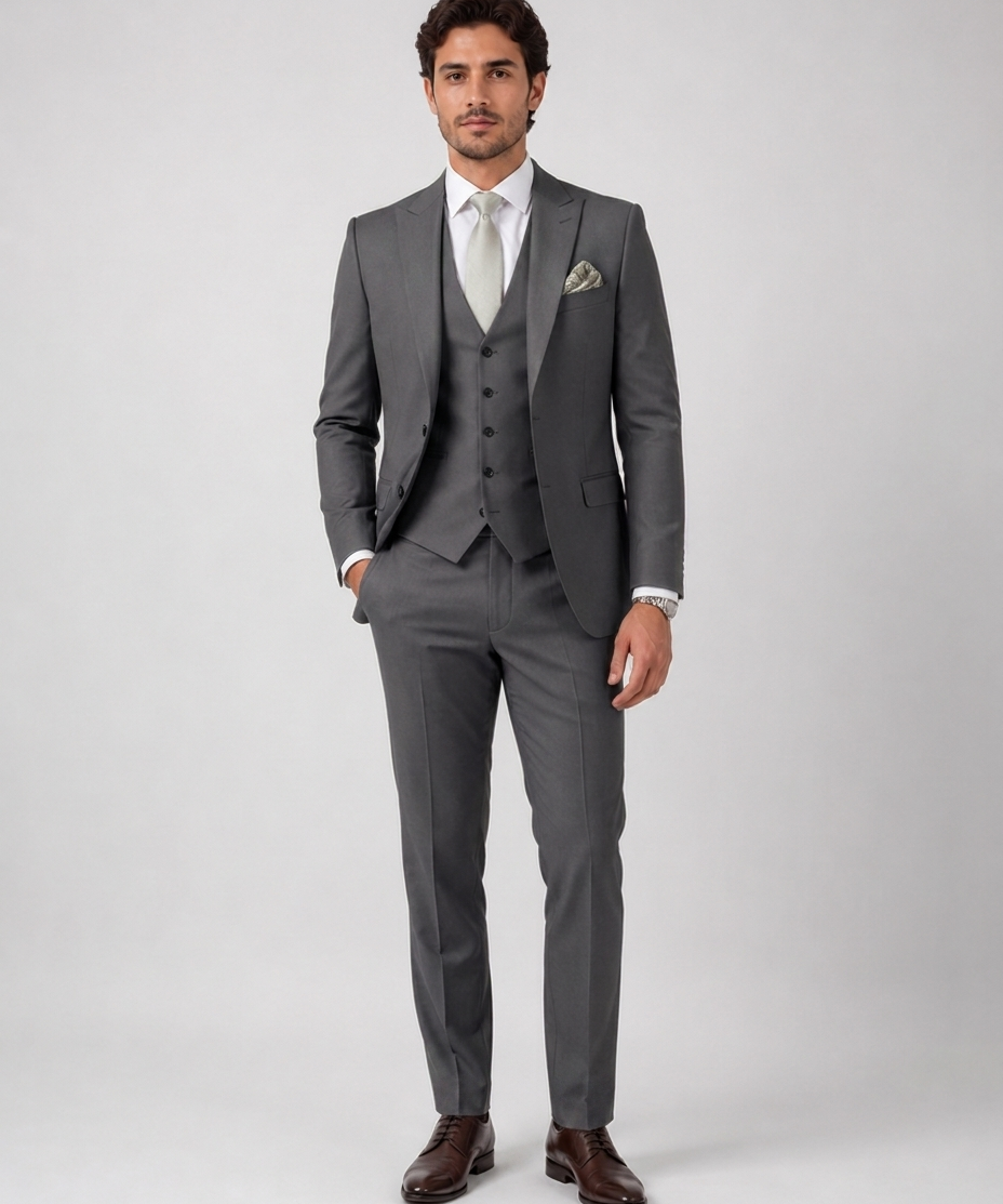 Costume homme 3 pièces – Coupe ajustée, ensemble complet, pour cérémonie