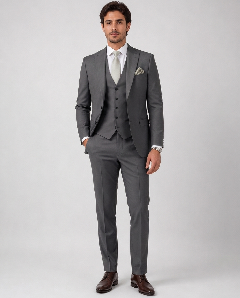 Costume homme 3 pièces – Coupe ajustée, ensemble complet, pour cérémonie
