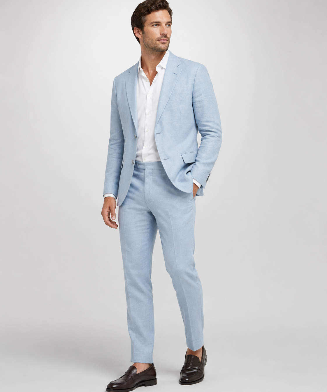 Costume homme – Coupe ajustée, Ensemble deux pièces, Mariage et mi-saison