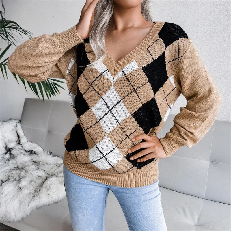 Pull Femme à Col en V pour l’Hiver