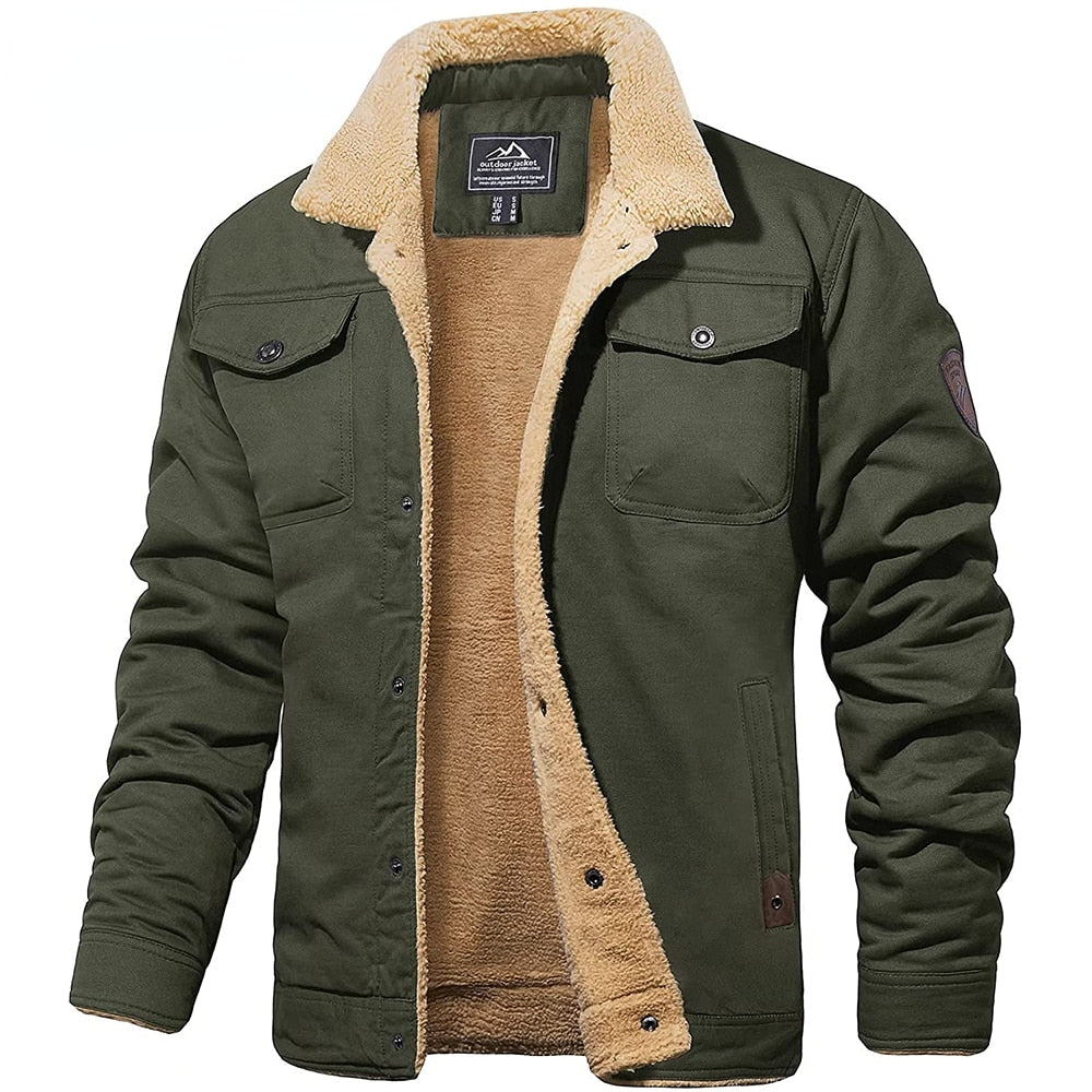 Veste d’Hiver en Sherpa Chaud pour Homme