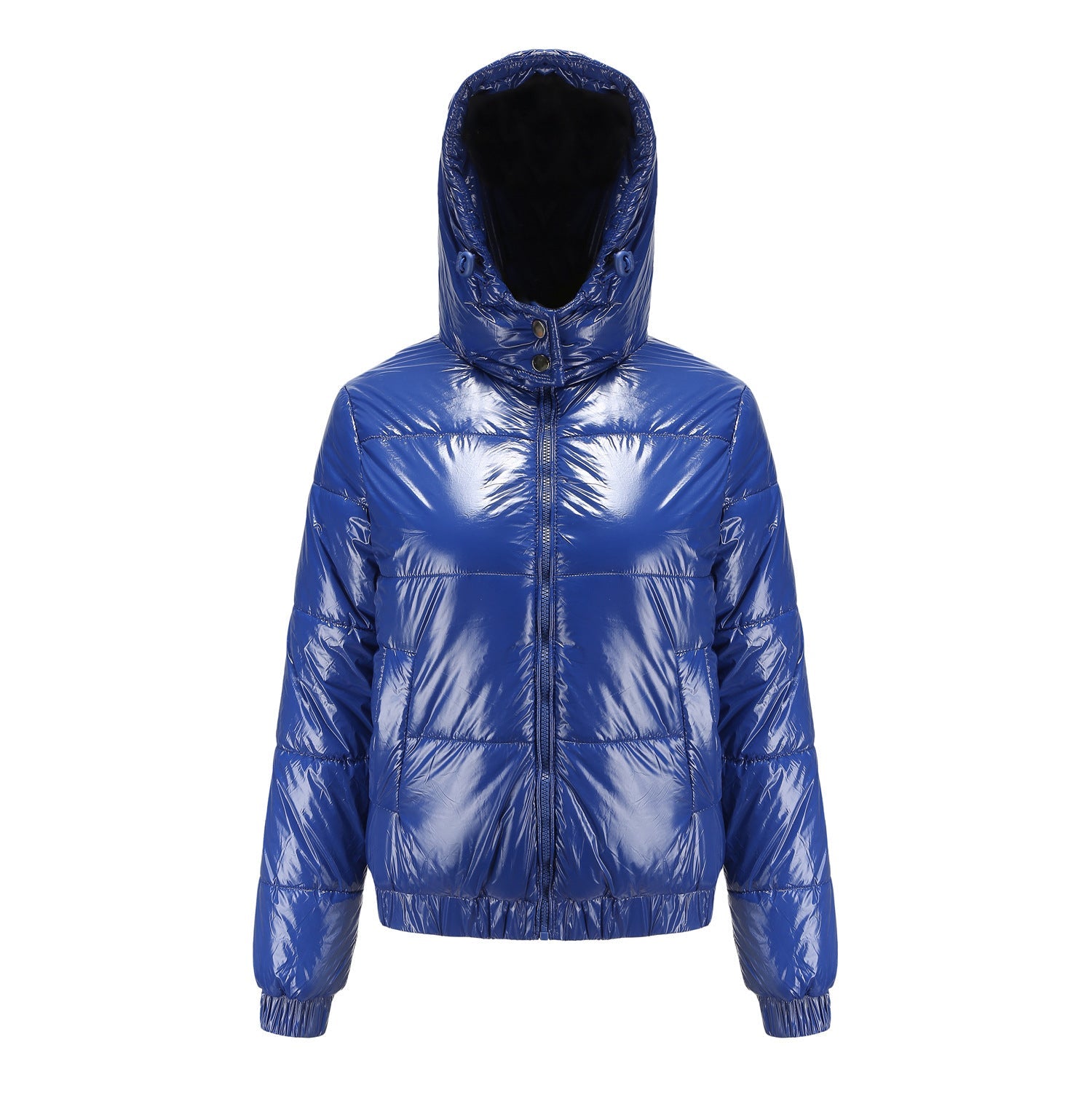 Veste Matelassée Brillante pour Femme avec Capuche – Style Chic