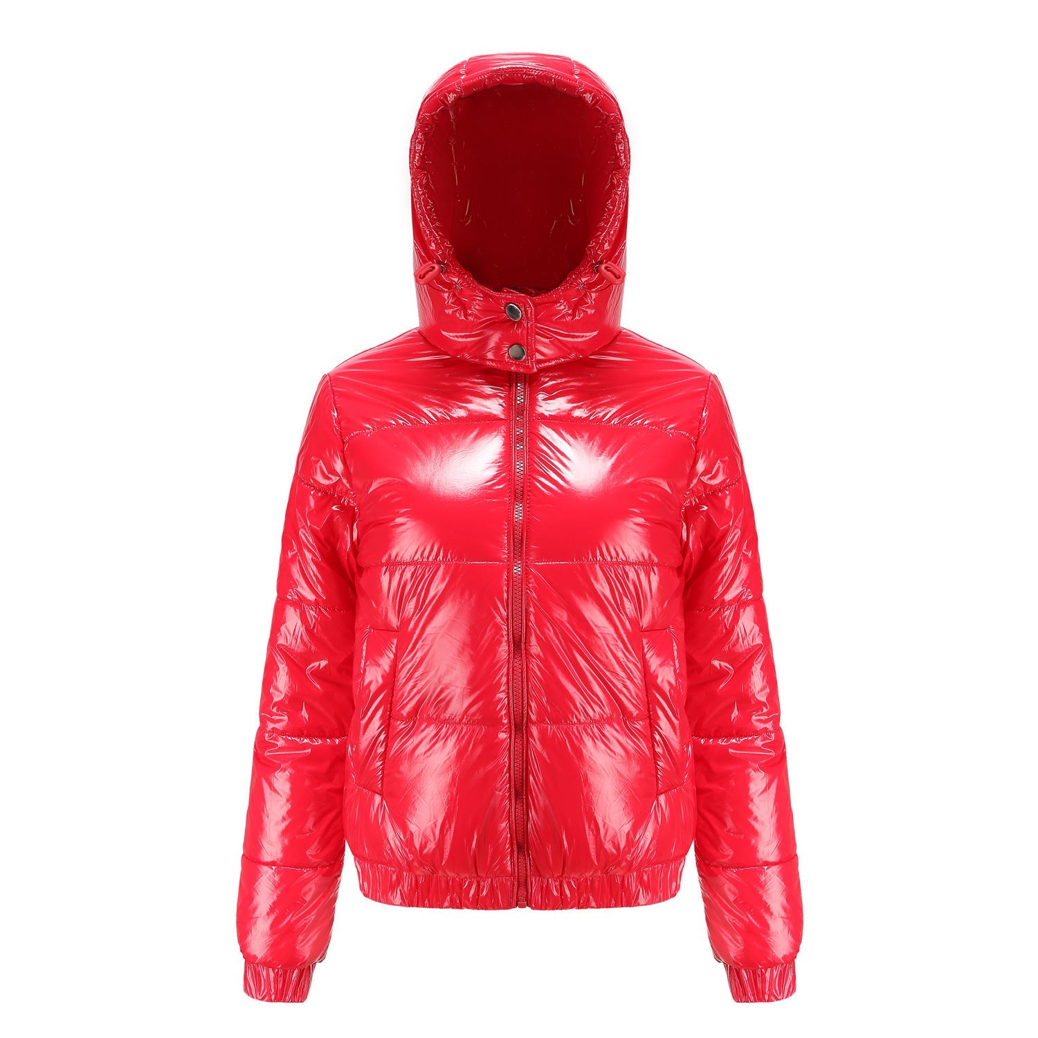 Veste Matelassée Brillante pour Femme avec Capuche – Style Chic