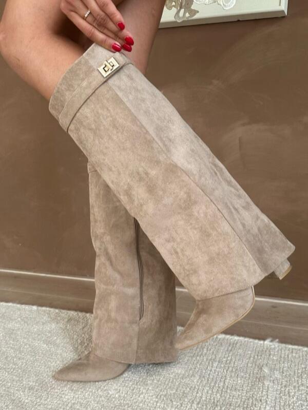 Bottes à Talons Élégantes en Cuir PU – Style Chic & Raffiné