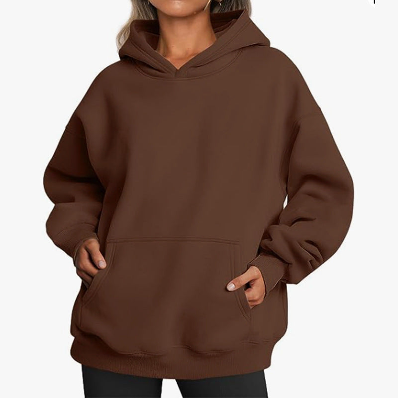 Hoodie Oversize pour Femme – Poches Pratiques & Coupe Décontractée