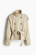 Trench-Coat Féminin Audacieux – Ceinturé & Double Boutonnage