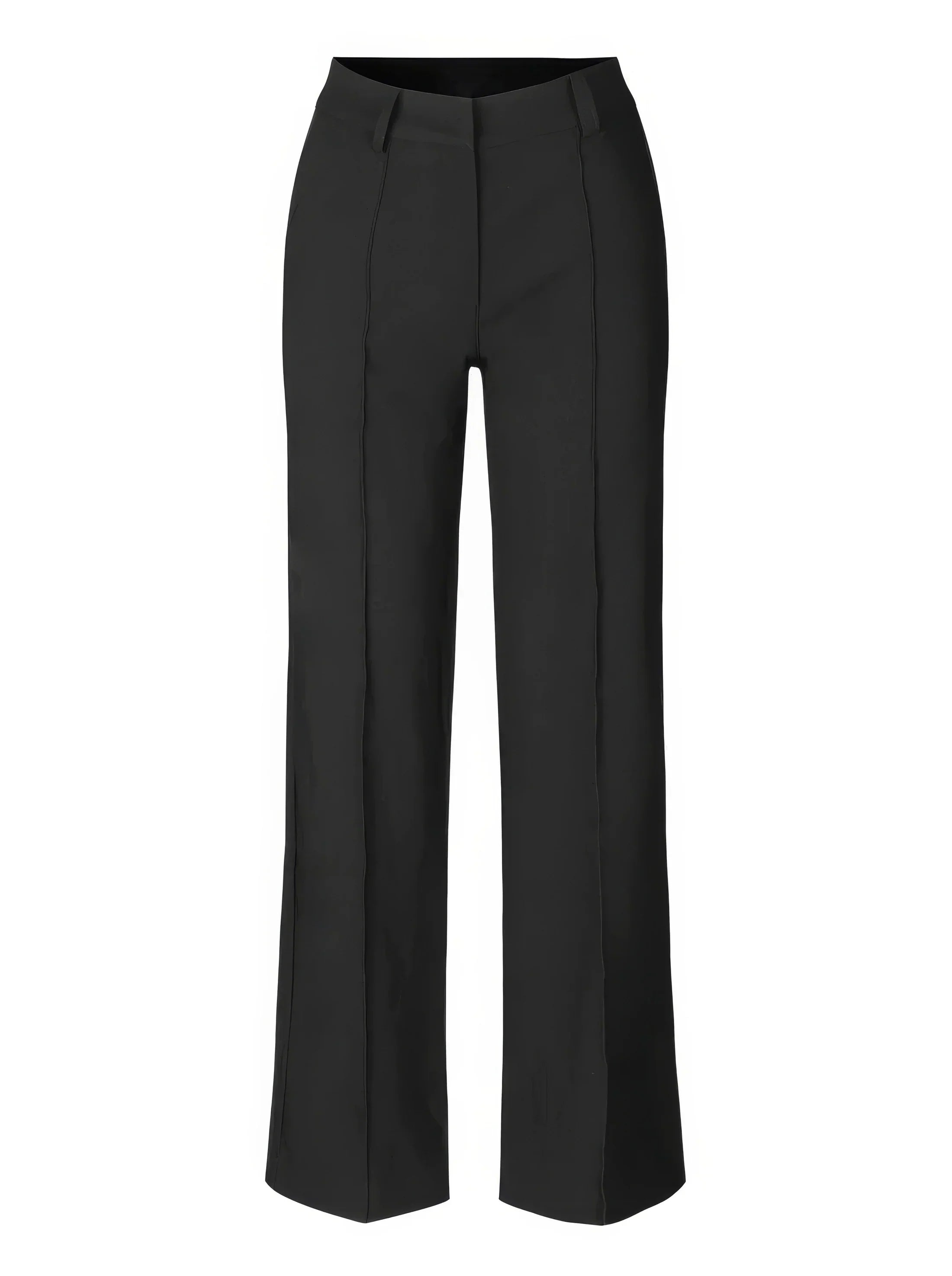 Pantalon Élegant à Taille Haute et Jambe Large