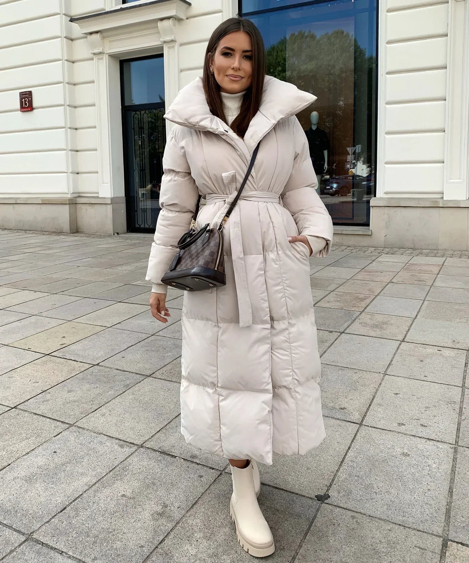 Veste d’Hiver Longue Élégante pour Femme