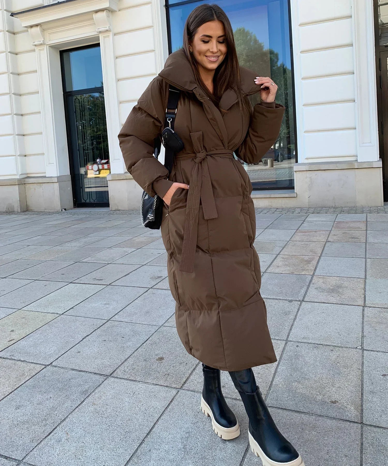 Veste d’Hiver Longue Élégante pour Femme
