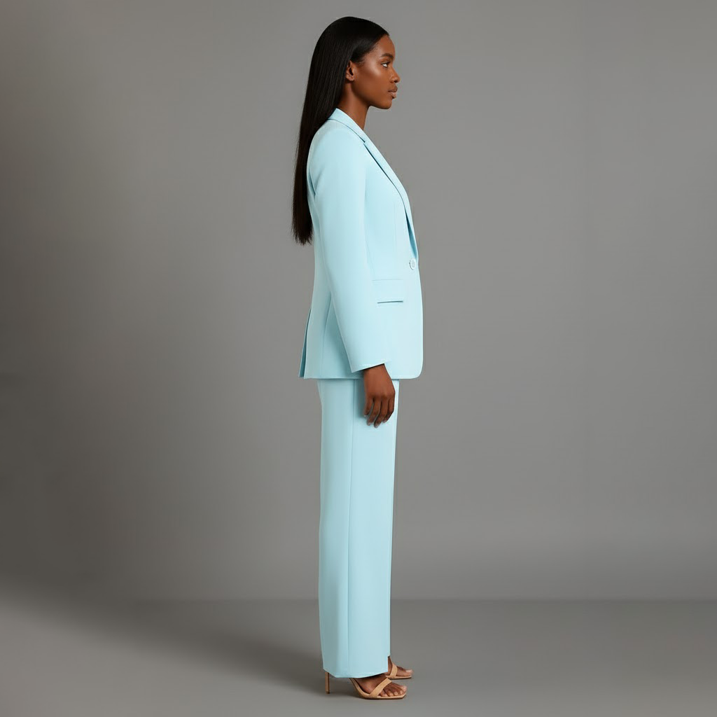 Ensemble de Costume Femme Chic avec Blazer Long Sur Mesure