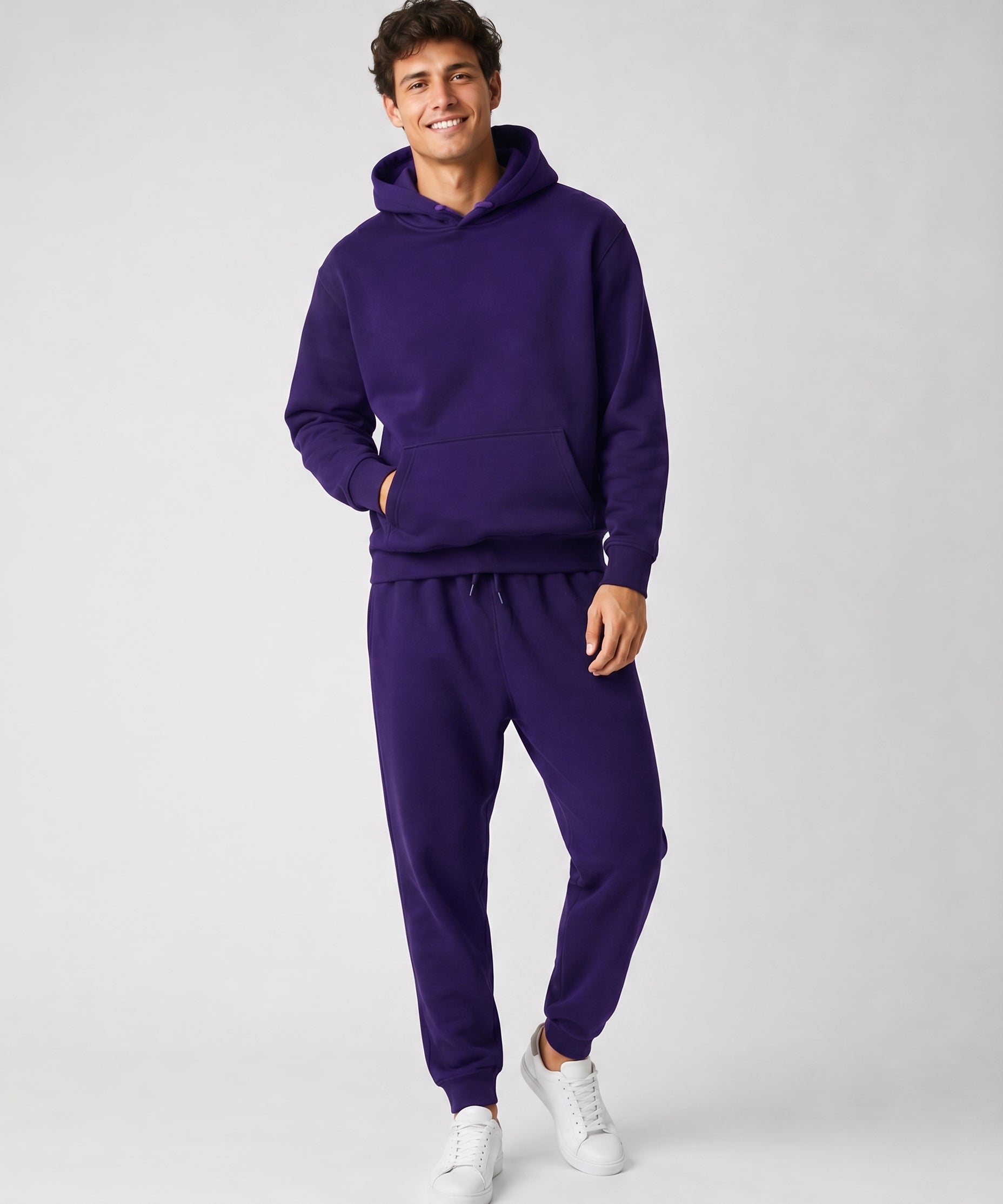 Ensemble à Capuche avec Poches – Coupe Ample Confort Quotidien Pour la Détente