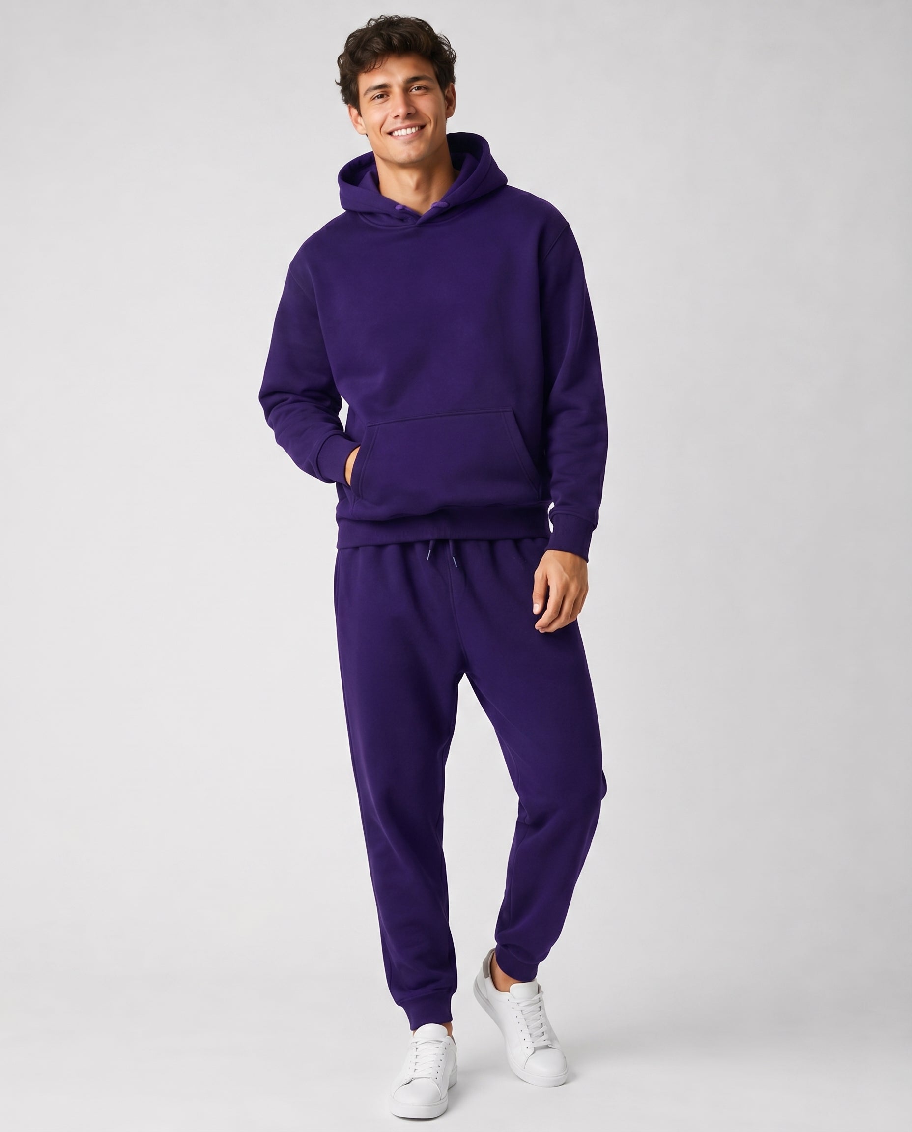 Ensemble à Capuche avec Poches – Coupe Ample Confort Quotidien Pour la Détente