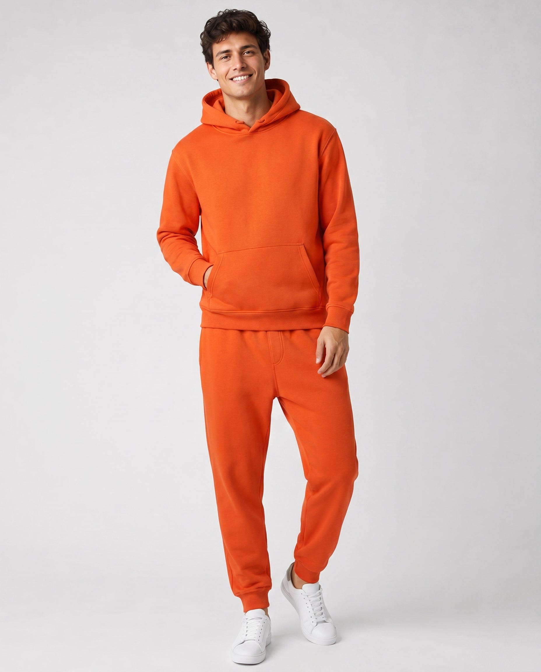 Ensemble à Capuche avec Poches – Coupe Ample Confort Quotidien Pour la Détente