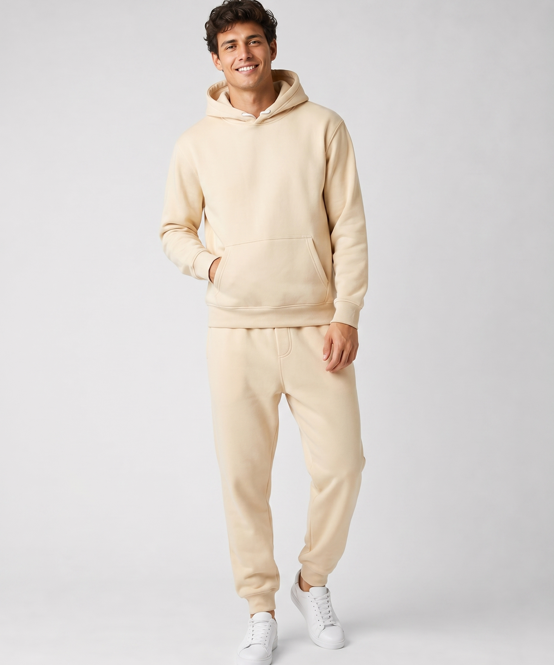 Ensemble à Capuche avec Poches – Coupe Ample Confort Quotidien Pour la Détente