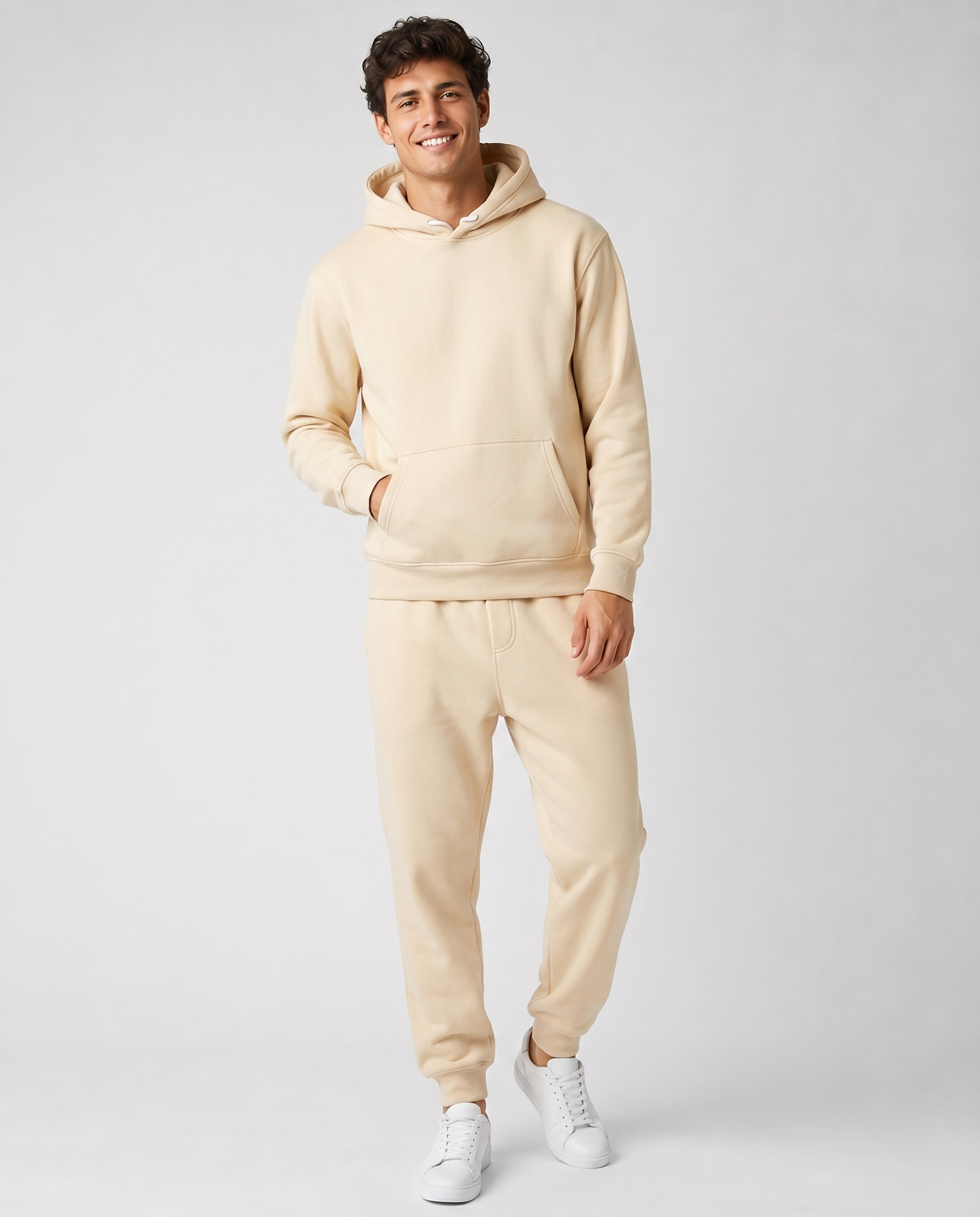Ensemble à Capuche avec Poches – Coupe Ample Confort Quotidien Pour la Détente