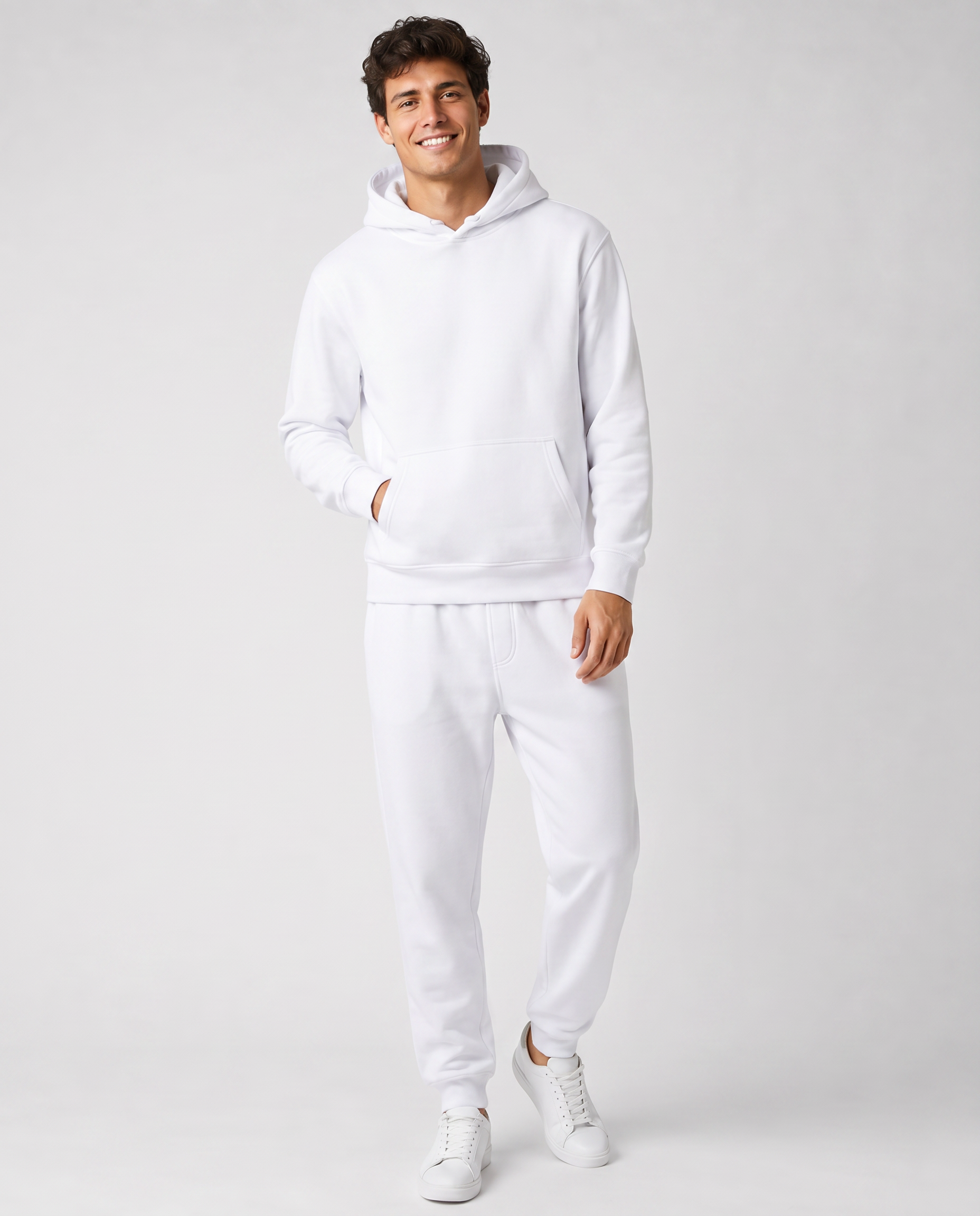 Ensemble à Capuche avec Poches – Coupe Ample Confort Quotidien Pour la Détente