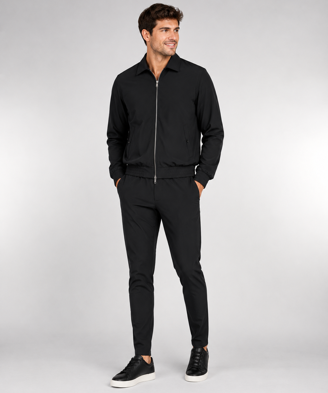 Ensemble Tech de Luxe Homme – Ensemble Deux Pièces Coupe Regular à Col Montant