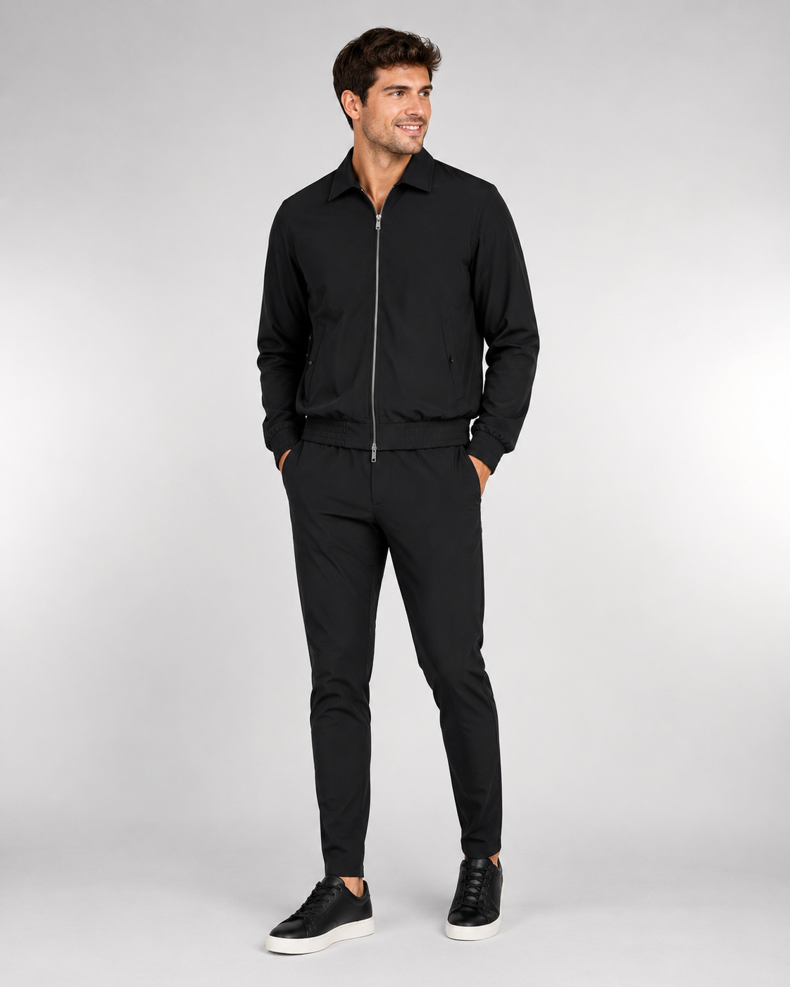 Ensemble Tech de Luxe Homme – Ensemble Deux Pièces Coupe Regular à Col Montant
