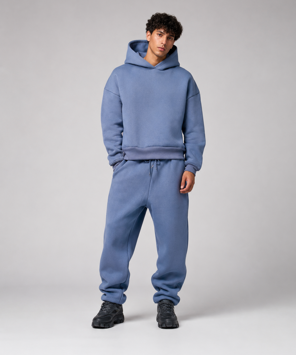Ensemble deux pièces femme – Coupe oversize, sweat à capuche, style casual