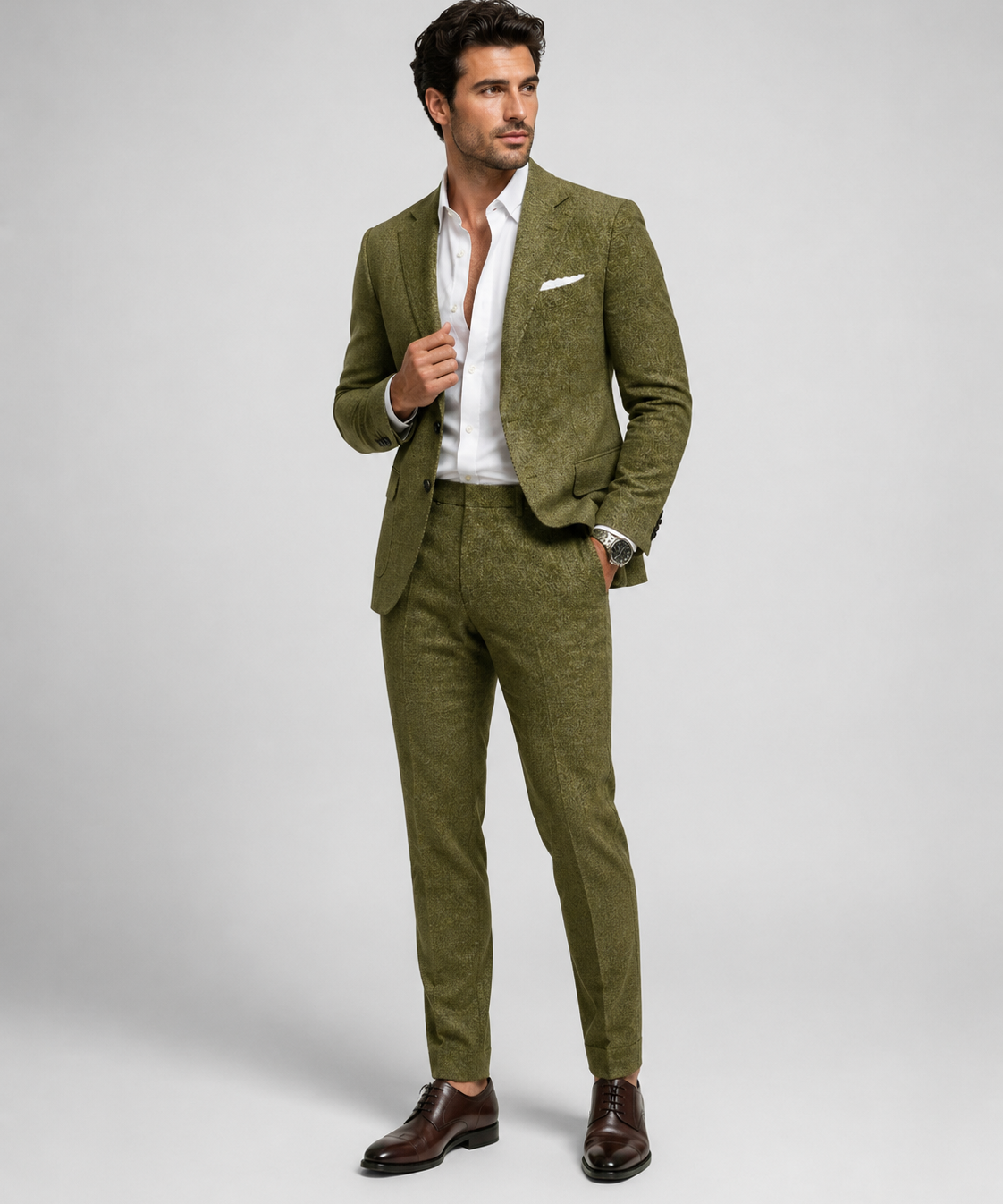 Ensemble en Lin pour Homme – Blazer Slim Fit, Coupe Élancée, Pour Mariage et Cérémonie