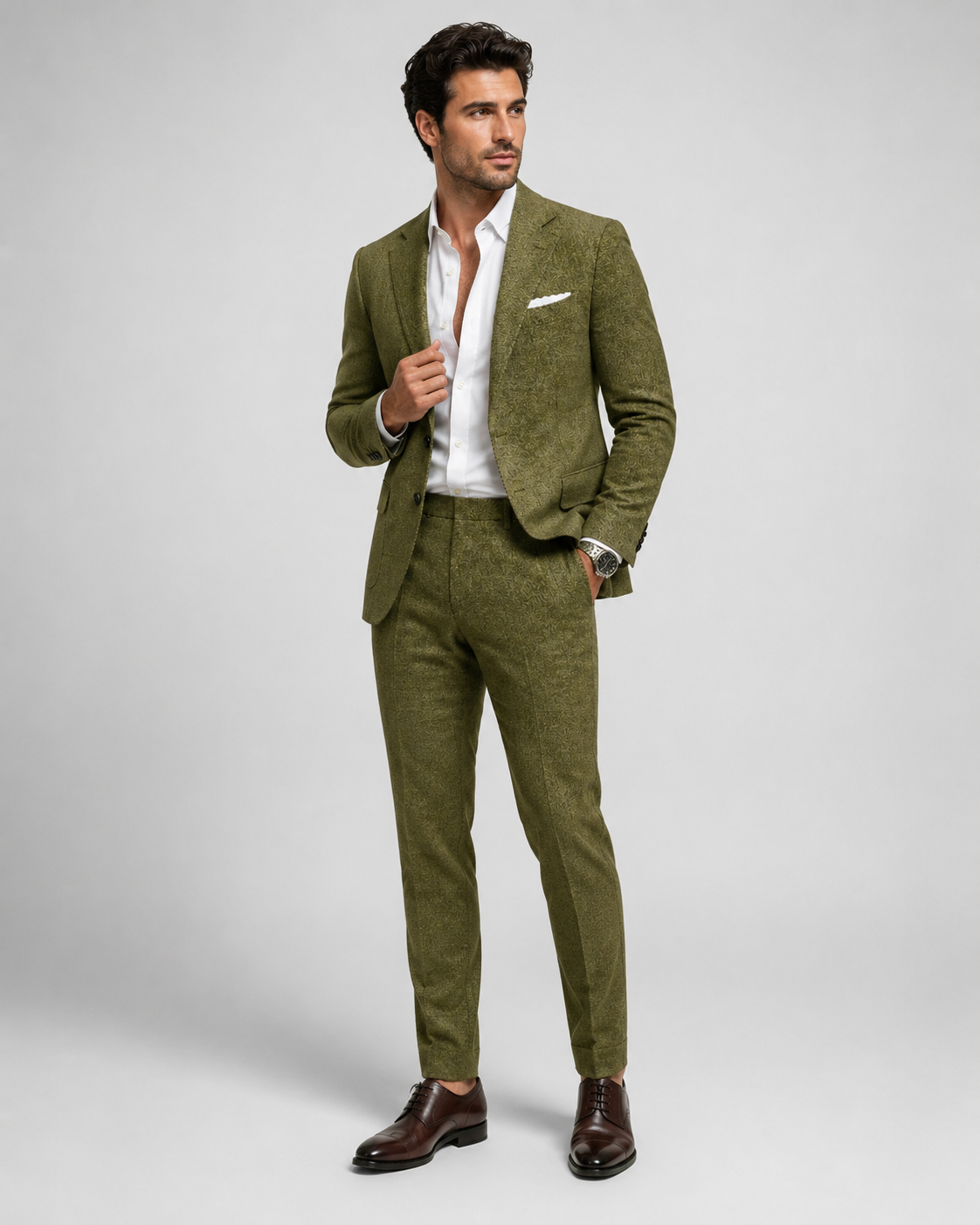 Ensemble en Lin pour Homme – Blazer Slim Fit, Coupe Élancée, Pour Mariage et Cérémonie