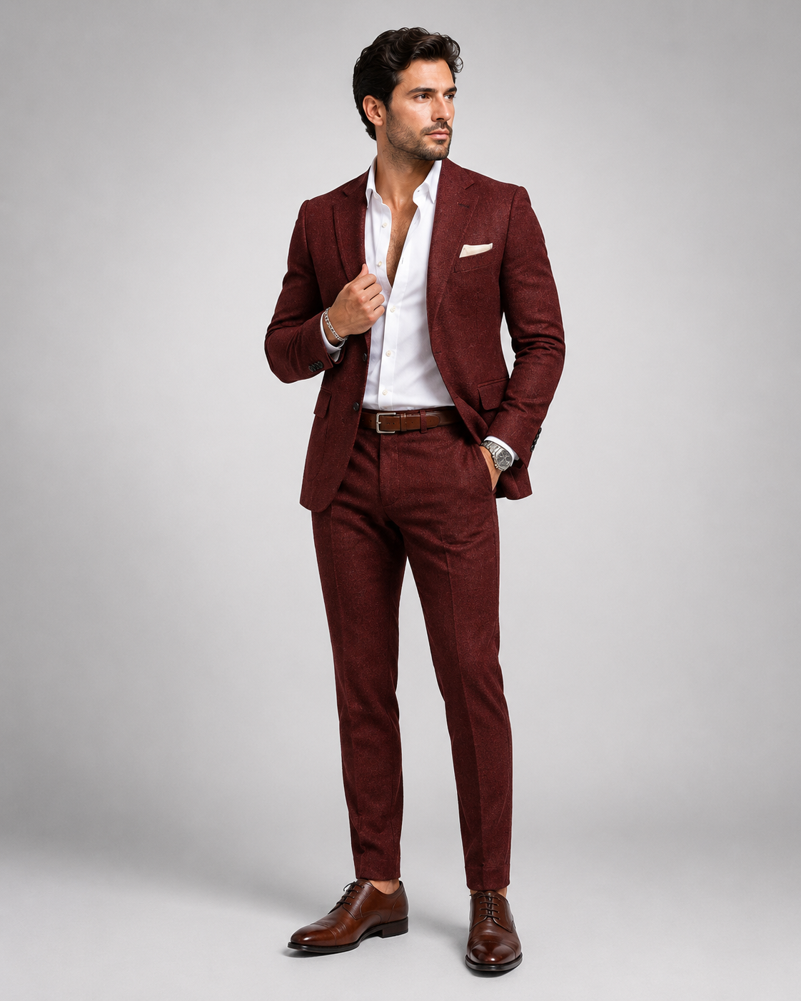 Ensemble en Lin pour Homme – Blazer Slim Fit, Coupe Élancée, Pour Mariage et Cérémonie