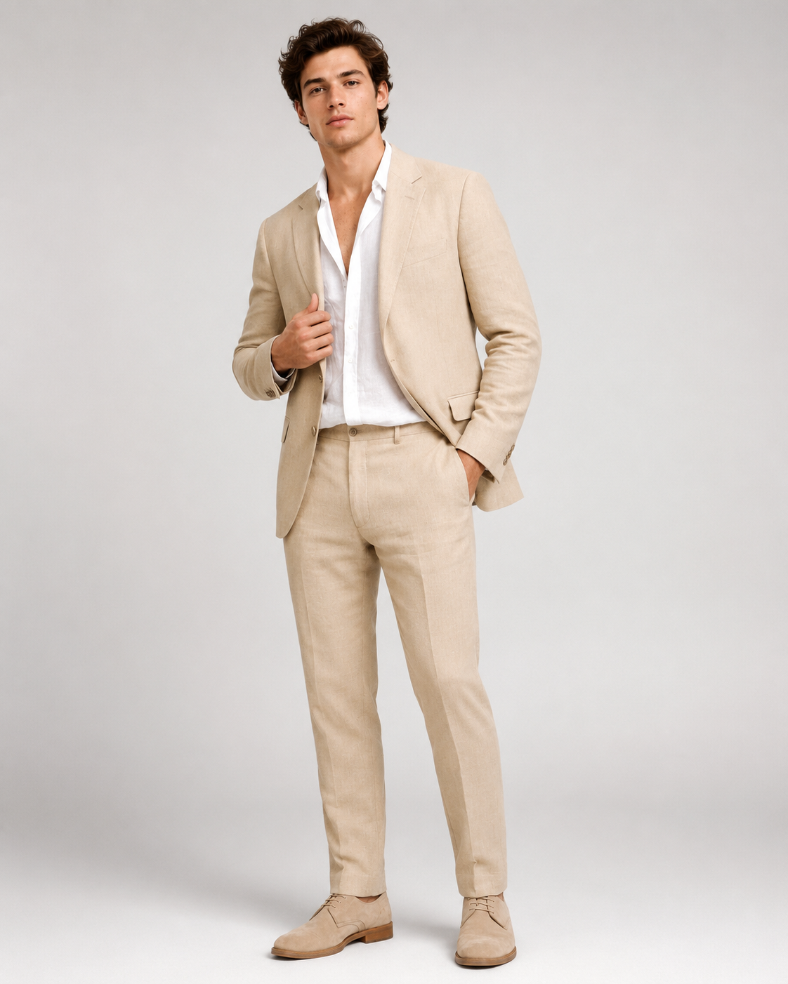 Ensemble homme deux pièces – Coupe regular, col rond, pour le quotidien et les sorties
