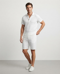 Ensemble homme polo et short en lin – Col polo, manches courtes, style estival