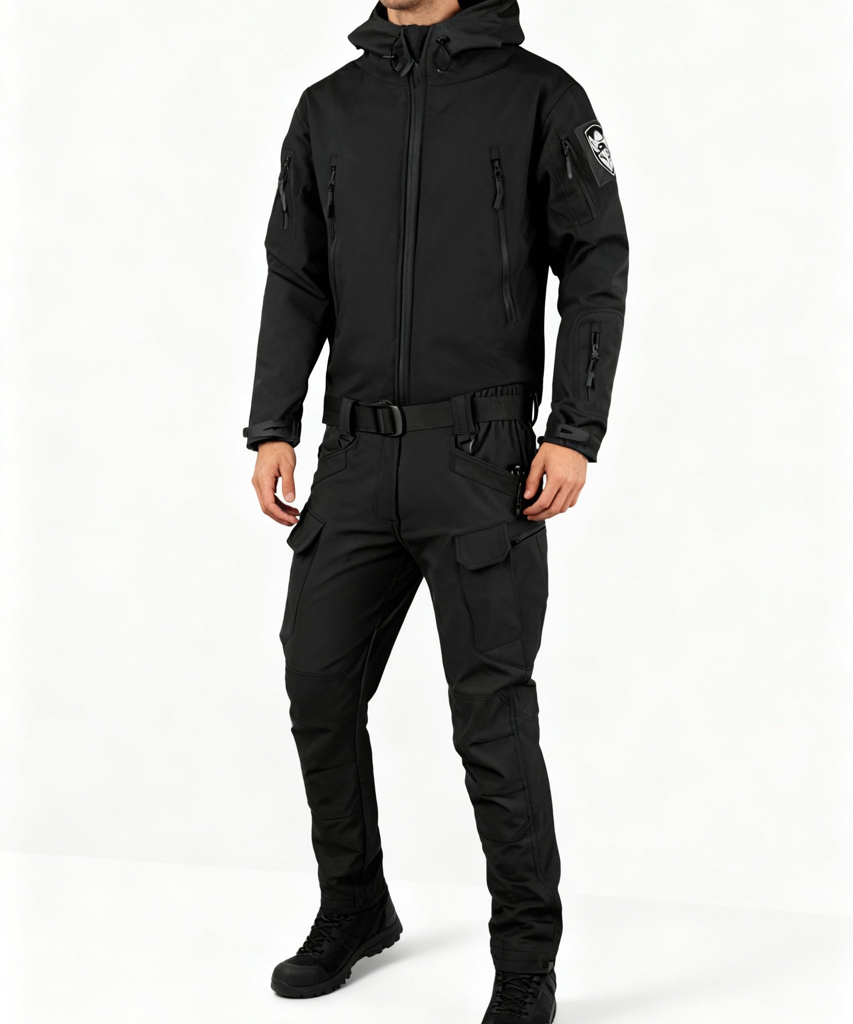 Ensemble Homme Polyvalente Coupe-Vent avec Doublure Polaire et Zip