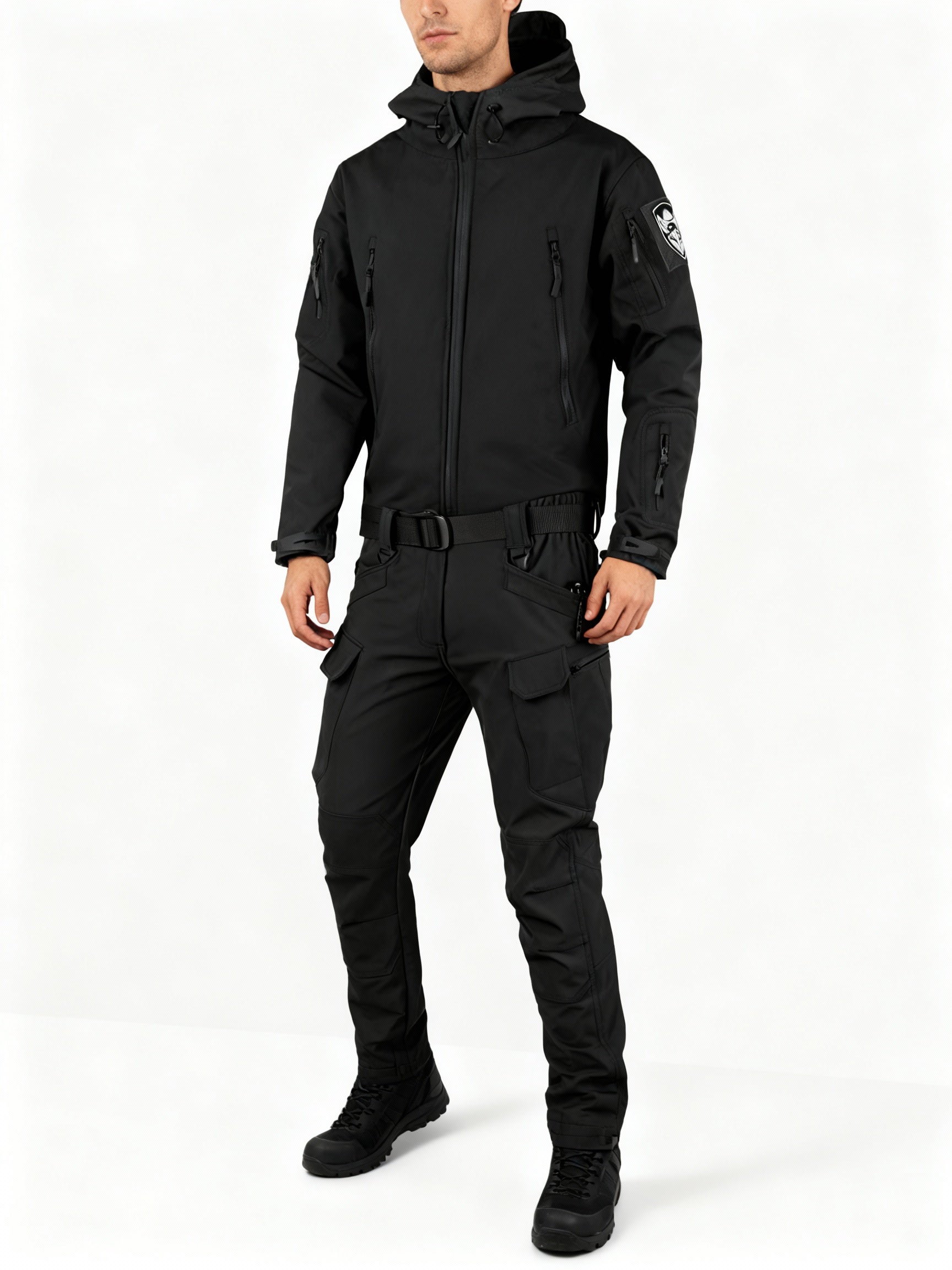 Ensemble Homme Polyvalente Coupe-Vent avec Doublure Polaire et Zip