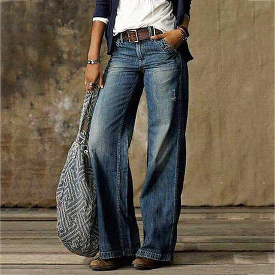 Pantalon chic en denim moderne et confortable