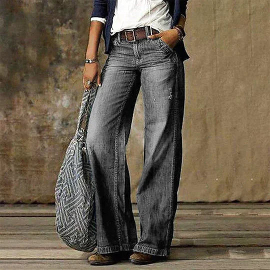 Pantalon chic en denim moderne et confortable