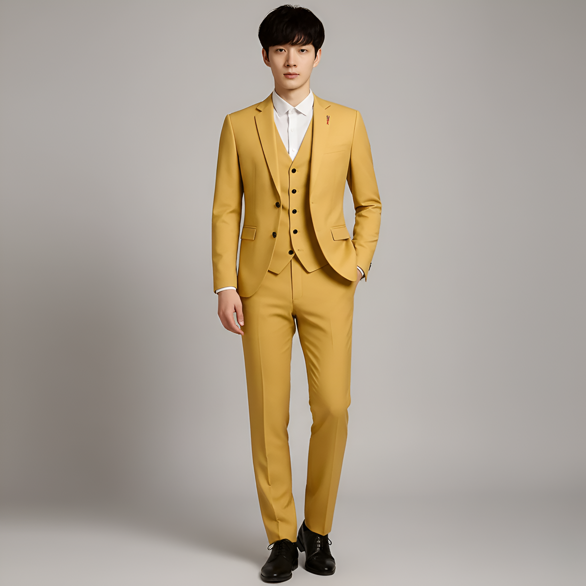 Costume homme classique avec gilet intégré