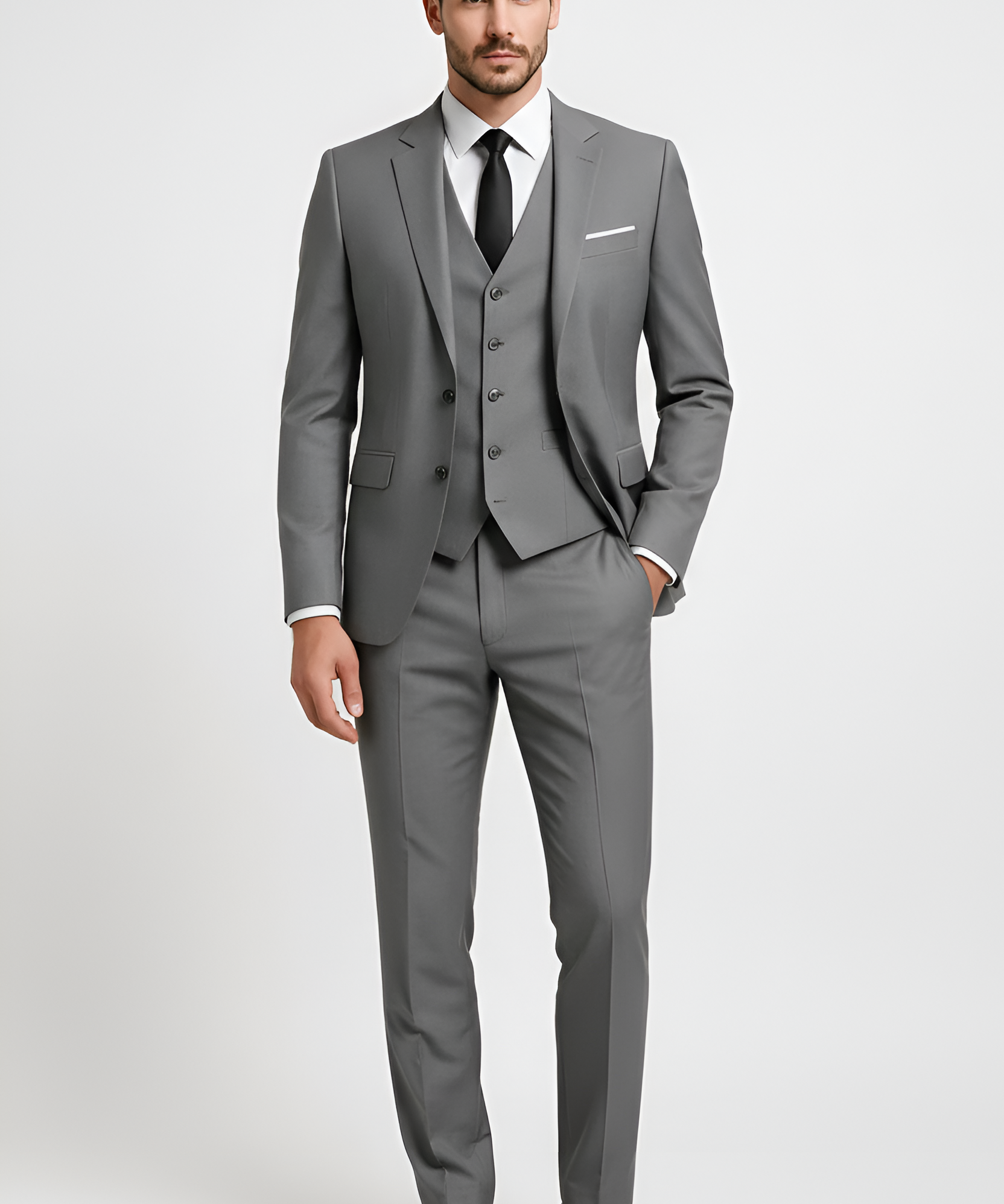 Costume homme classique avec gilet intégré