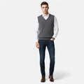 Gilet laine mérinos col V