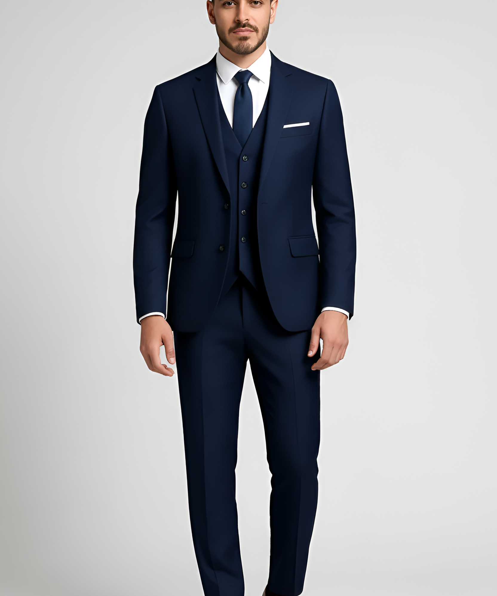 Costume homme classique avec gilet intégré