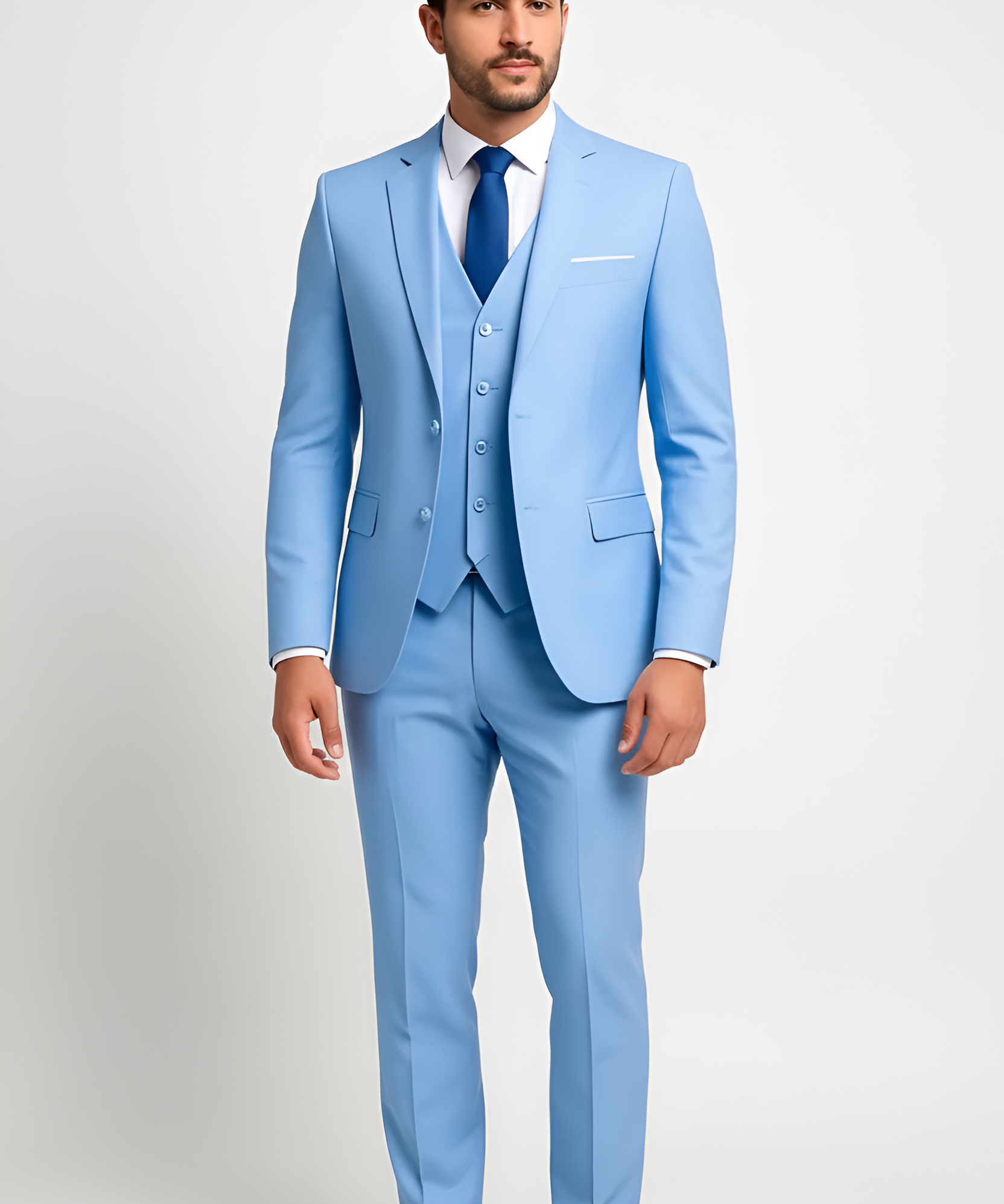 Costume homme classique avec gilet intégré