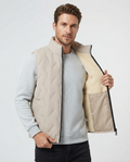 Gilet sans manches homme – Polyester thermique, coupe droite, usage extérieur