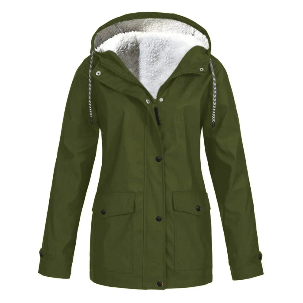 Manteau de Pluie Élégant Avec Doublure en Fourrure - Lorena