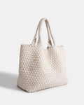 Sac Cabas Tissé Structuré - Style Bohème Élégant, Accessoire Quotidien Raffiné, Élégance