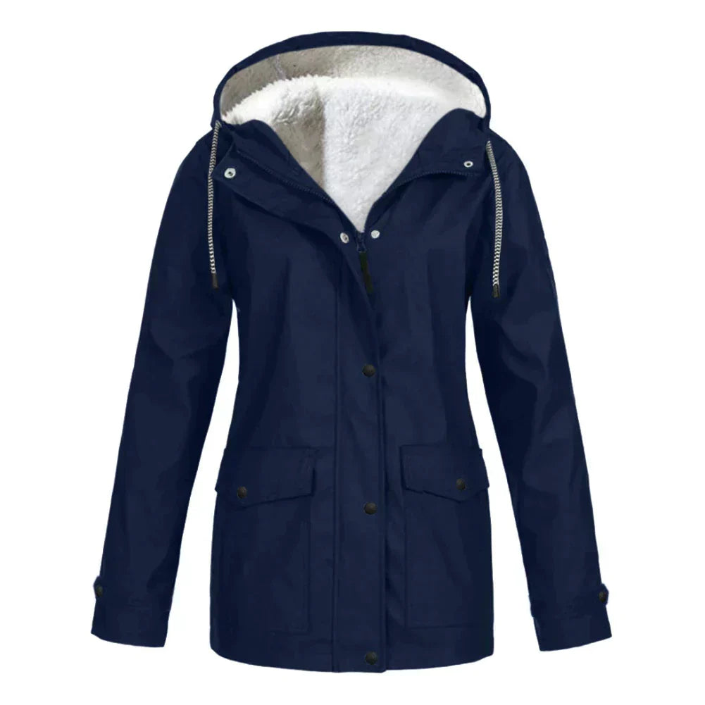 Manteau de Pluie Élégant Avec Doublure en Fourrure - Lorena