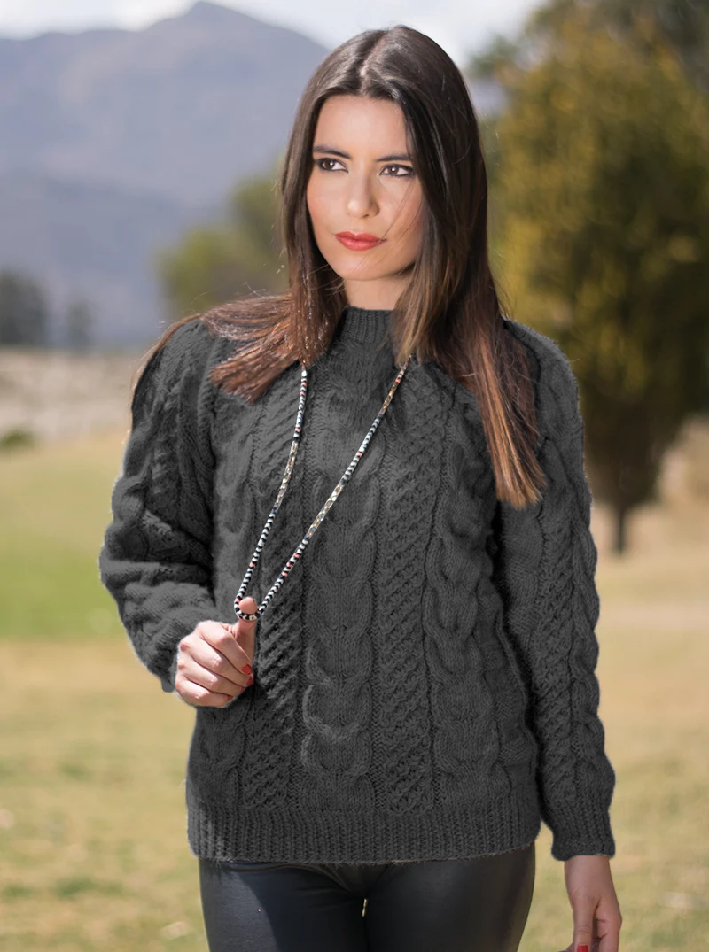 Pull Alpaga Tricoté Main & Luxe Artisanal