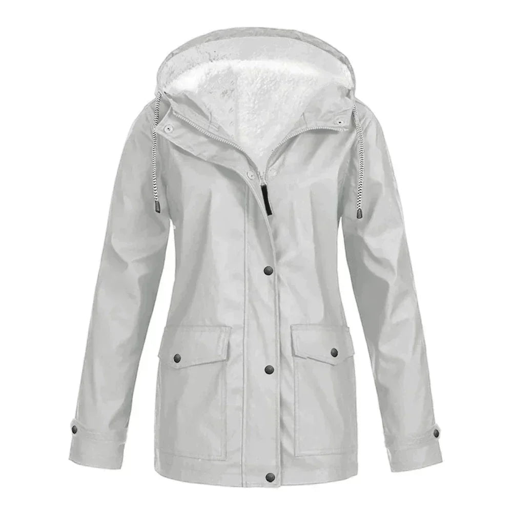 Manteau de Pluie Élégant Avec Doublure en Fourrure - Lorena