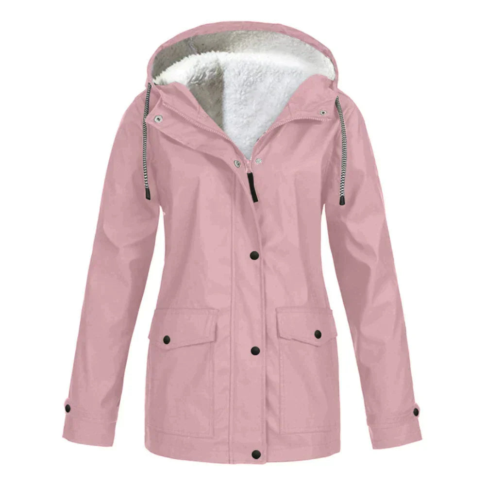 Manteau de Pluie Élégant Avec Doublure en Fourrure - Lorena