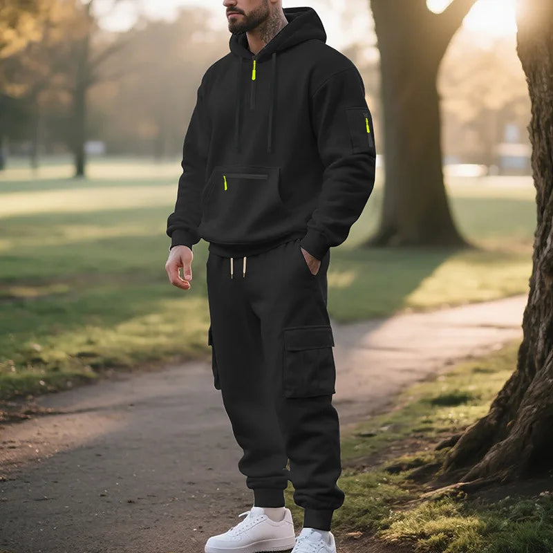 Ensemble de Survêtement Homme 2 Pièces avec Fermeture Éclair