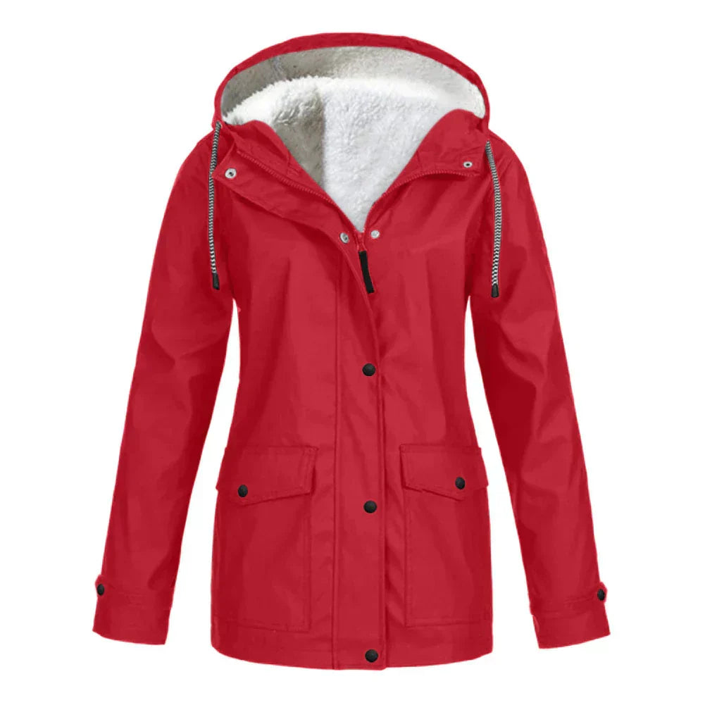 Manteau de Pluie Élégant Avec Doublure en Fourrure - Lorena