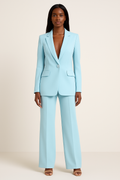 Ensemble de Costume Féminin – Blazer Long Ajusté & Élégance Formelle