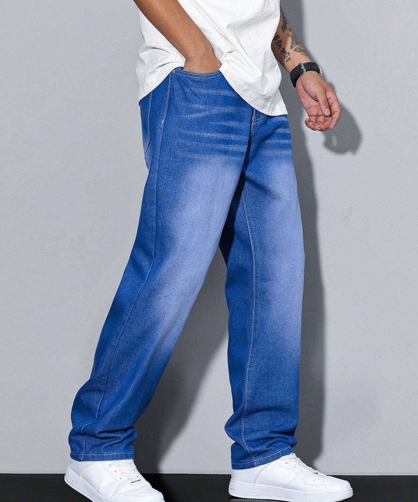 Jean Homme – Coupe Ajustée, Style Classique, Polyvalent pour le Quotidien et la Ville